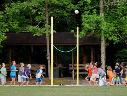 kids playing volleyball
